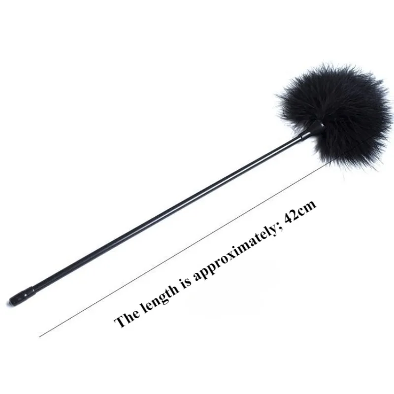 أنثى يمزح ريشة إغاظة الردف المداعبة SM التدريب ، لعب الأدوار زوجين الجنس لعب الكبار عصا ريشة فرشاة #4