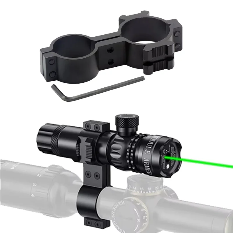 Laser Barrel Mount Bracket Holder Tube 1"& 30mm Heavy Duty With Double 20mm Rail For Flashlight Torch Scope,Toy Gun Accessories