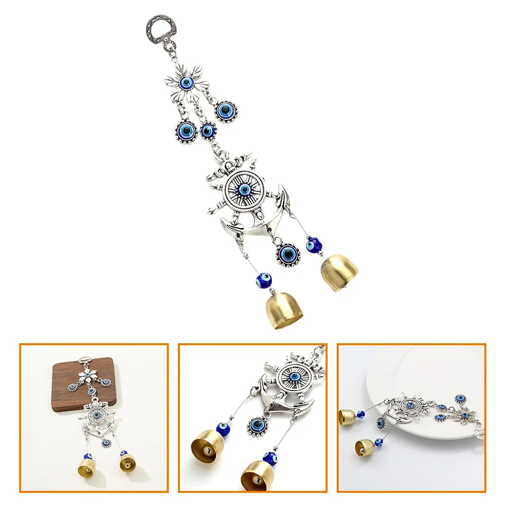 

Metal Wind Chime Decorative Evil Eye Boat Anchor Hanging Door Garden Balcony Loud Wind Bell Retro Outdoor Windchimes