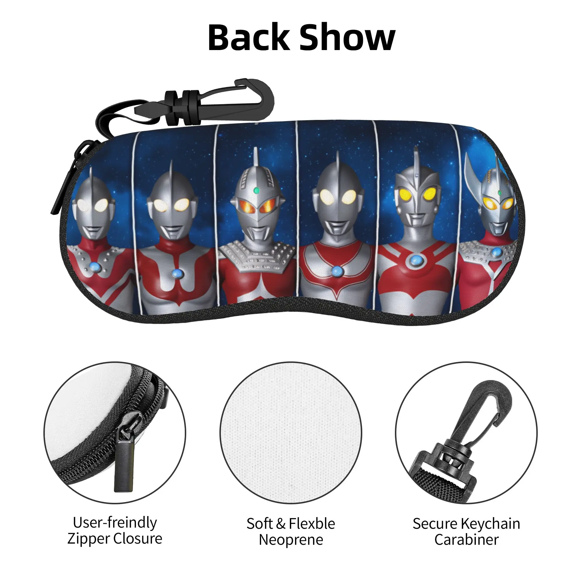 Ultraman Jack Ace Taro Ultraseven Shell Brillenschutzetuis Herren Damen Sonnenbrillenetui Brillentasche