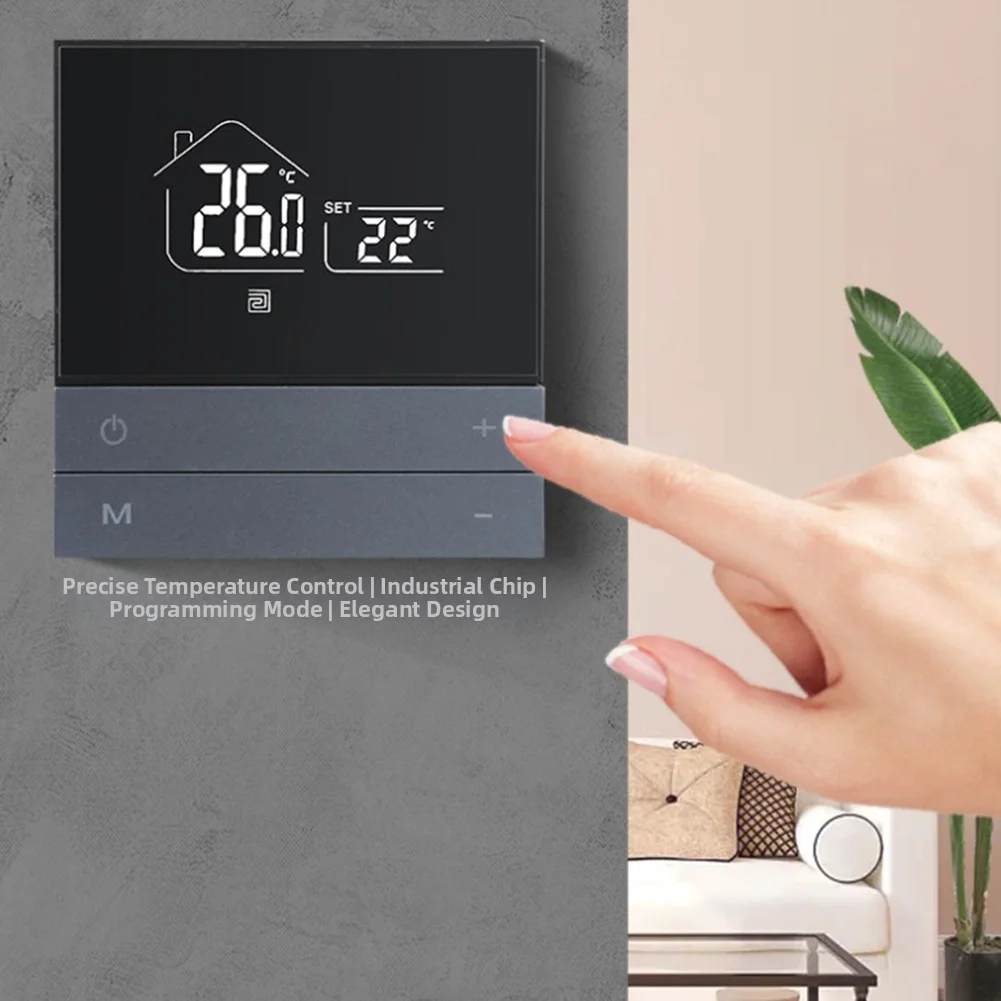 床暖房および空調温度制御用のデジタルディスプレイ付きインテリジェントサーモスタットスイッチコントローラー