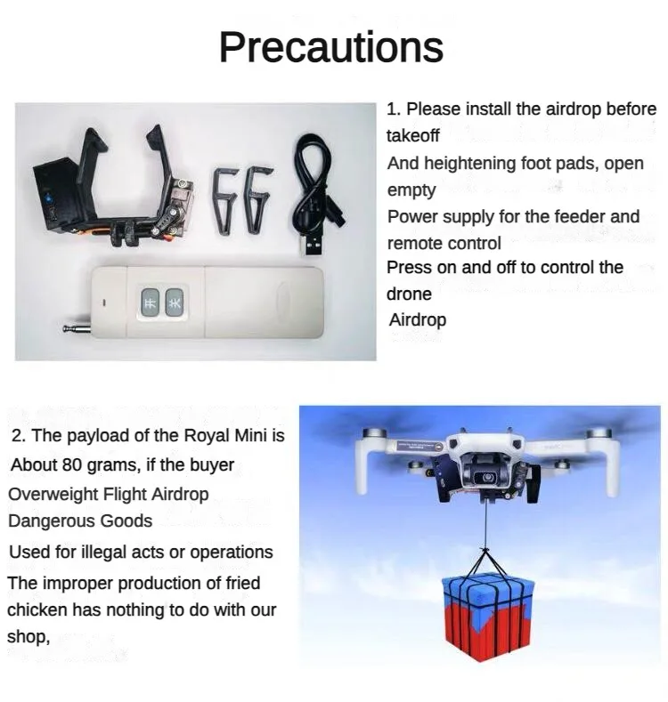 الطائرات بدون طيار Airdrop رمي أداة جهاز توصيل العالمي الطائرة بدون طيار قطارة صغيرة رمي الهدايا ل DJI Mini2 لتقوم بها بنفسك عدة ألعاب التحكم عن بعد