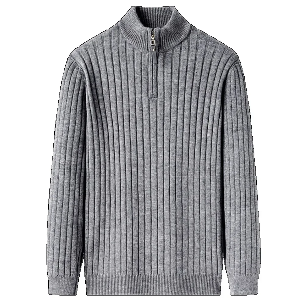 

2024 Men's Quarter Zip Sweater Slim Fit Casual Knitted Turtleneck Pullover Mock Neck Sweater Mens Clothes