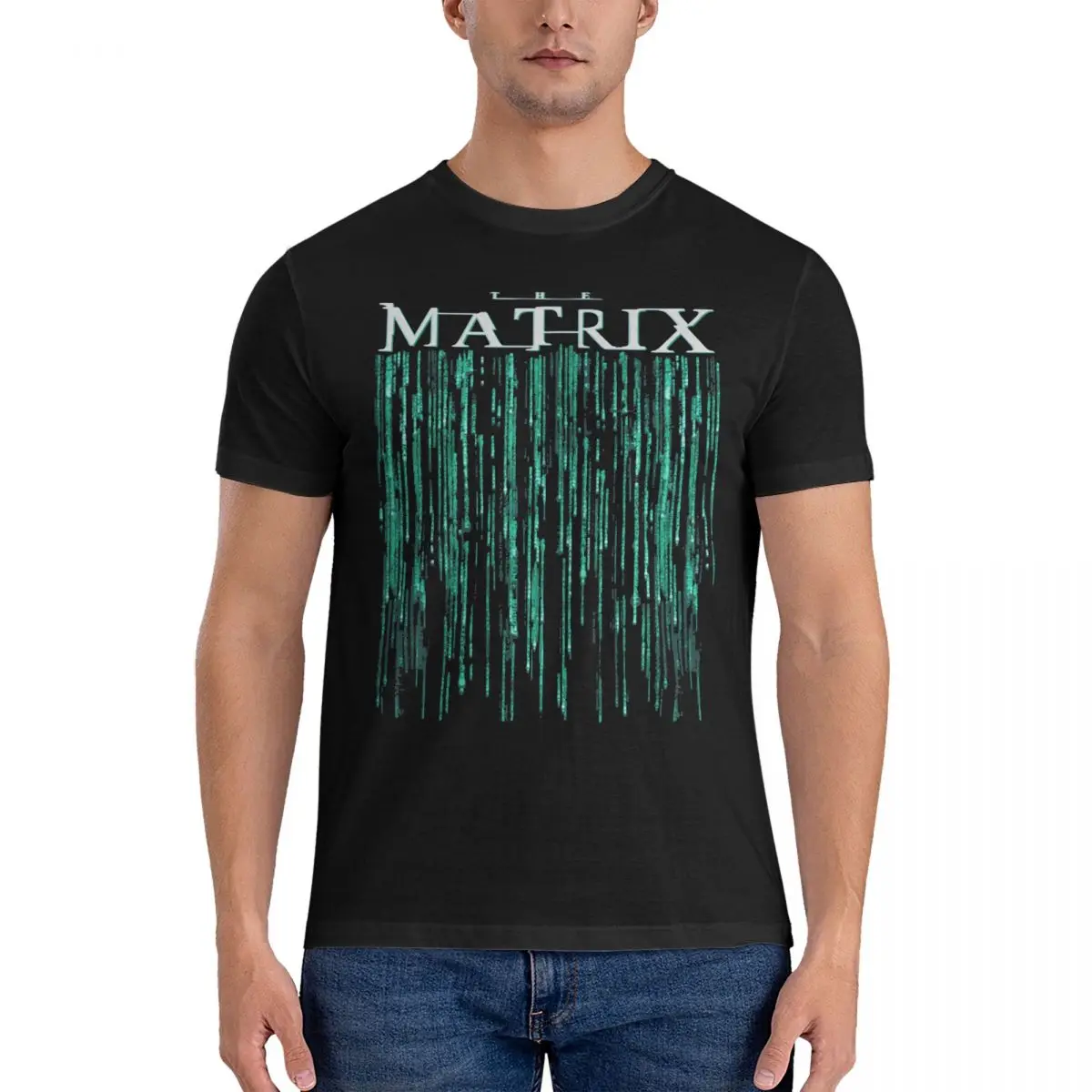 The Matrix Movie Code Logo 4 Resurrections 2021 T Shirt keanu reeves Unique T Shirt Short Sleeve Crewneck T-Shirt 100% Cotton