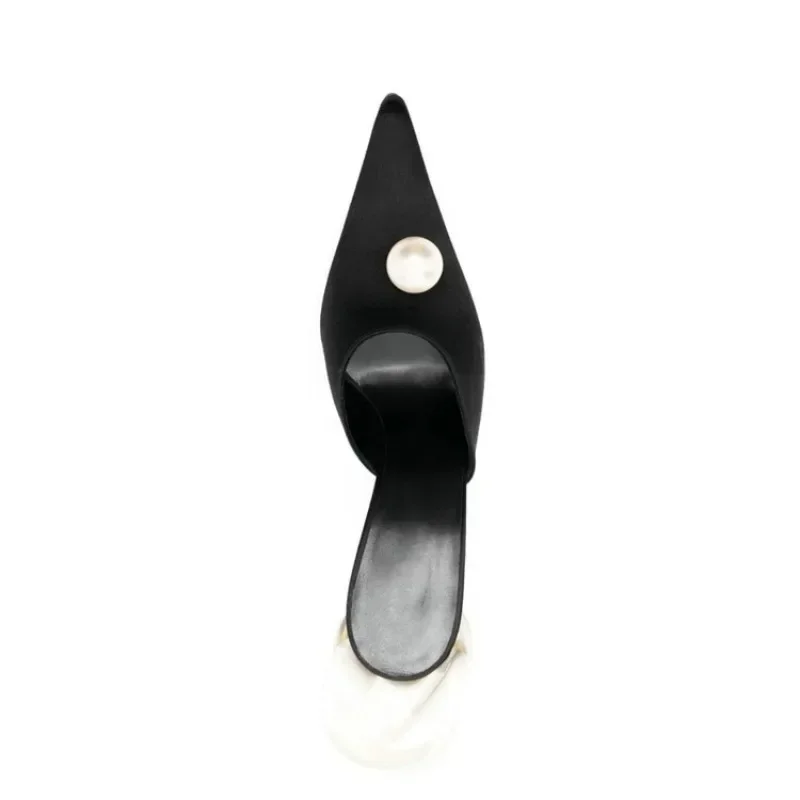 Flower/Pearl/Rhinestone White Women's Slippers 2026 New Pointed Thin High Heels Wedding Banquet Sexy High Heels Size 34-45 - view 5
