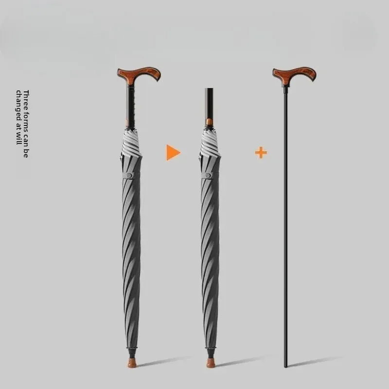 

Pull-Out Type Elderly Cane Umbrella, Outdoor Straight Pole Umbrella, Non-Slip Mountaineering Umbrella, Thick Separation Cane