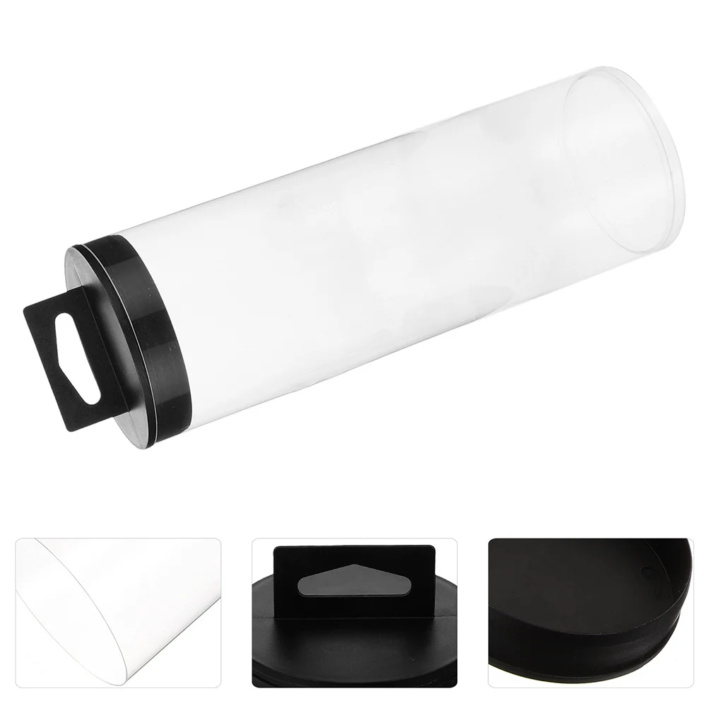 

3Pcs Tennis Tube Transparent PVC Dustproof Lid Portable Tennis Ball Holder Sports Organization Storage for Indoor Outdoor