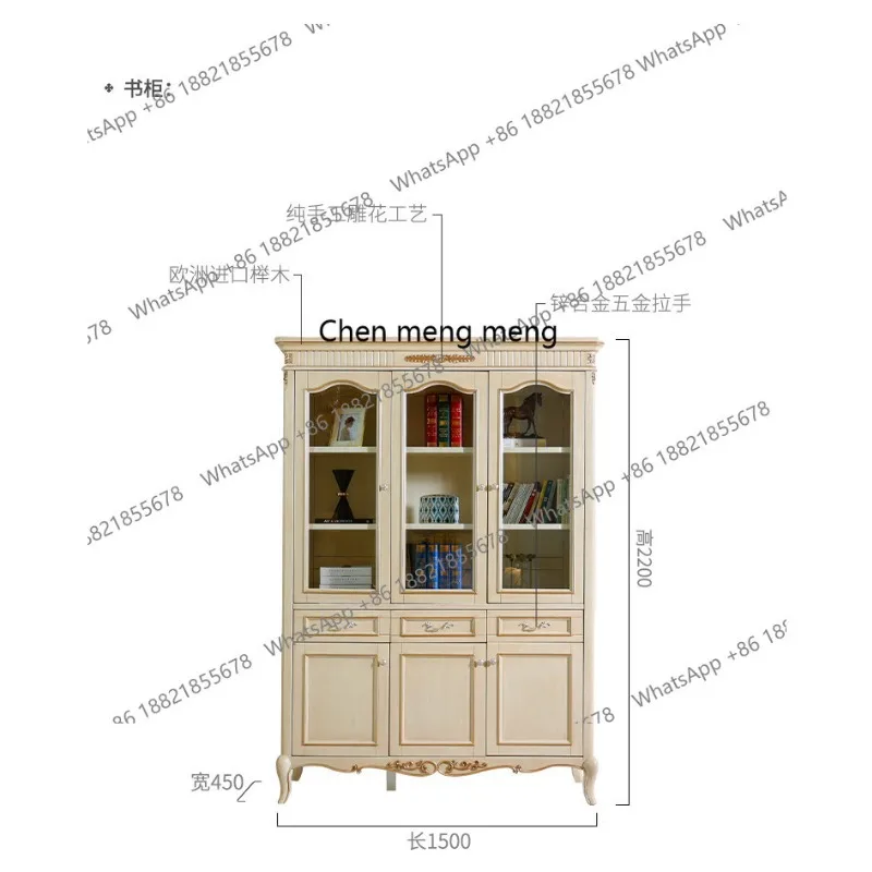 High-end, villa furniture, retro, solid wood modern retro desk