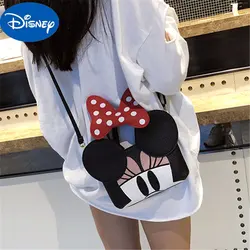 MINISO-Bolsa de ombro fofa PU Cartoon para mulheres, Mickey Minnie, bolsa de mensageiro pequena, bolsa feminina, sacolas, Disney, novo, 2023