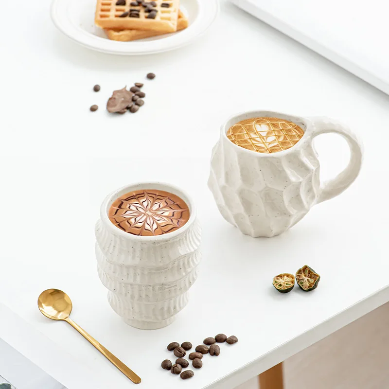 

Vintage Japanese Style Ceramic Coffee Mug Cup with Saucer for Breakfast Home Decor