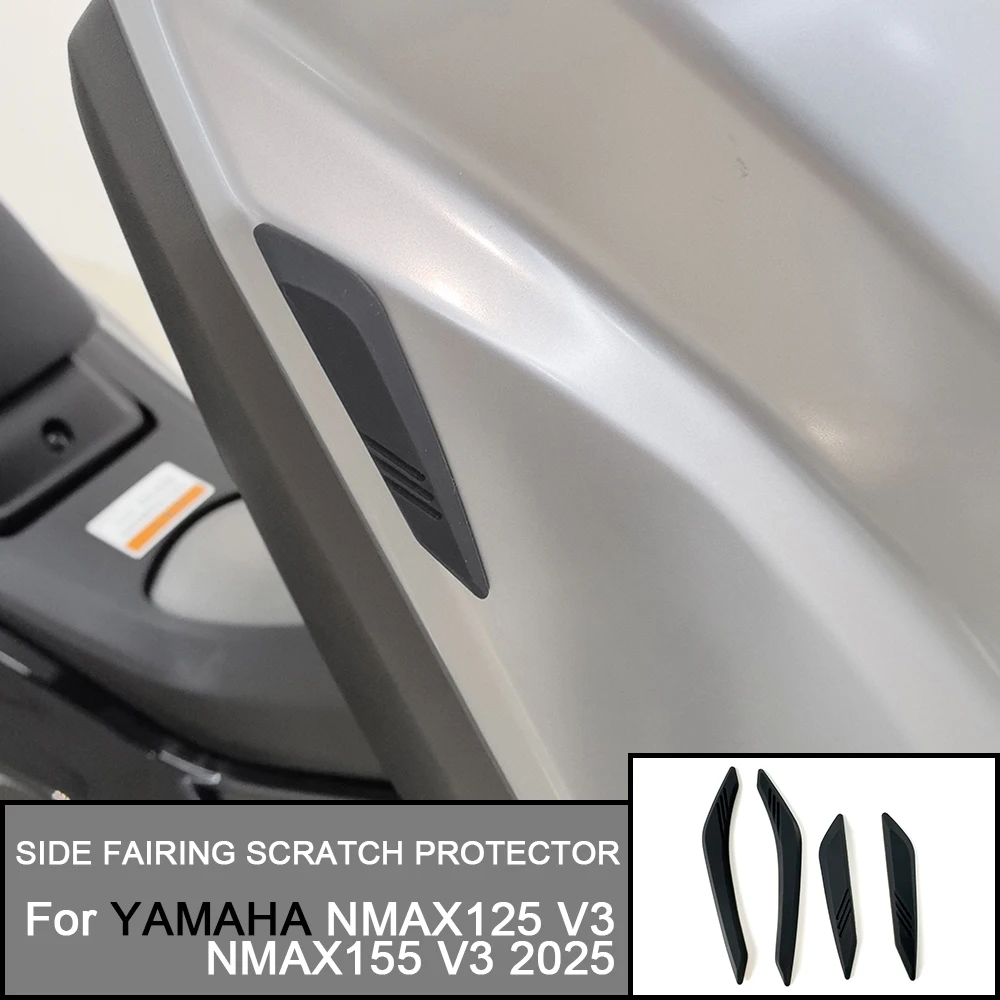Protector de arañazos de carenado lateral para YAMAHA NMAX125 V3 2025 NMAX155 V3 2025 accesorios Panel lateral del cuerpo bloque protector de goma