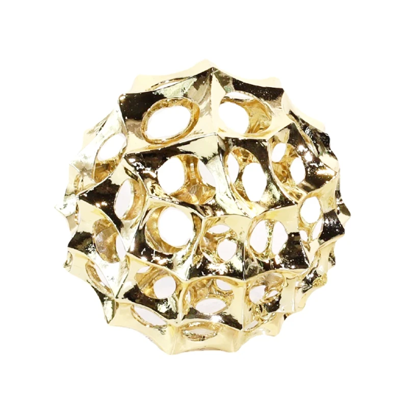 1 Piece Hollow Ball Round Ball Spike Geometric Abstract Crafts Ornaments Modern Simple Gold Home Decoration Accessories