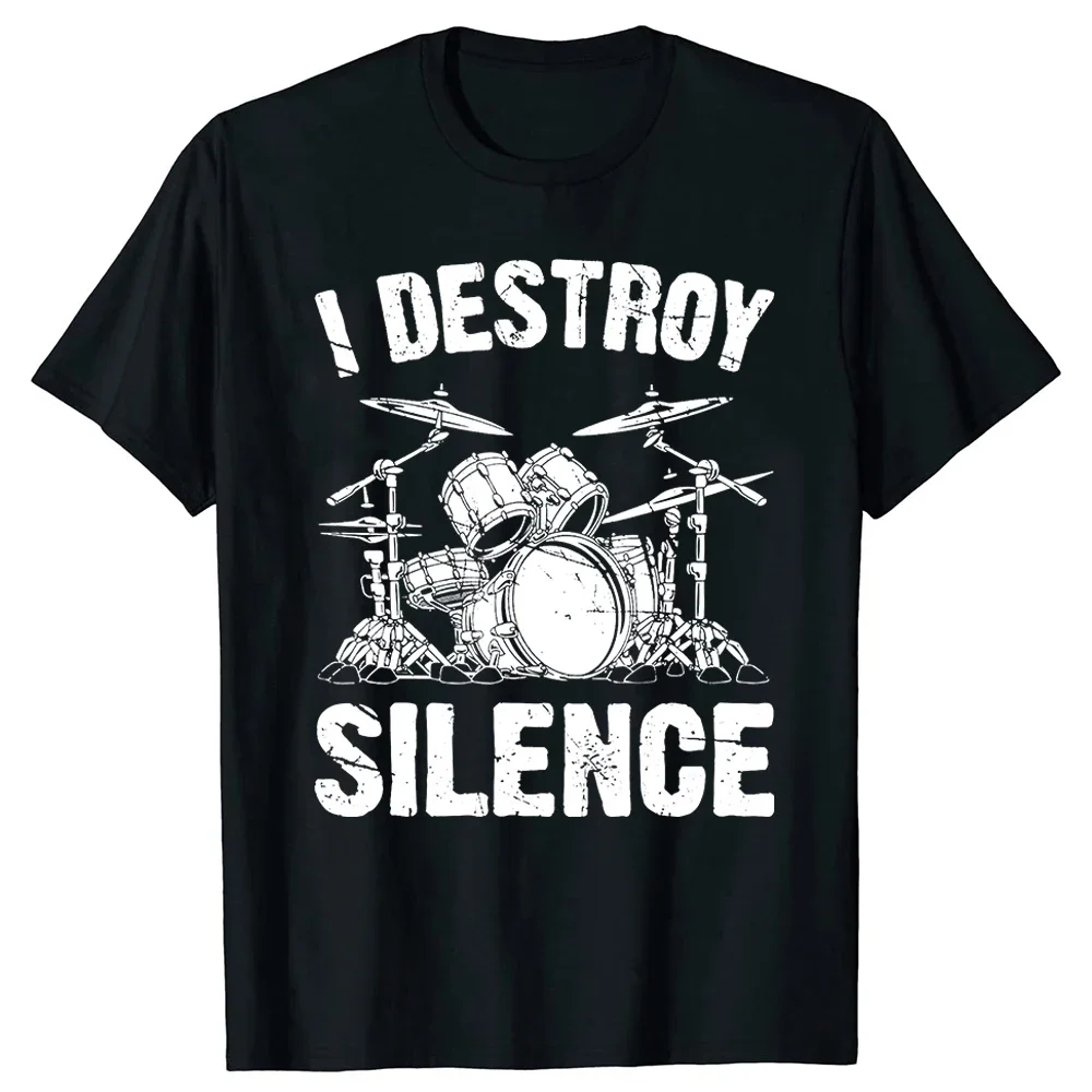 Summer Drumming letter Graphic T Shirts Streetwear Simple O-neck Printed T-shirt Tops  unisex