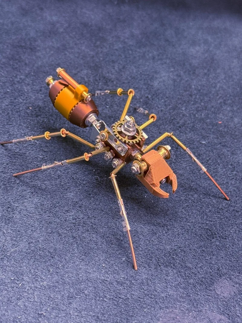 Steampunk formica meccanica assemblaggio fai da te mascella di ferro formica modello in metallo kit assemblare ornamento puzzle 3D giocattolo fatto a mano regalo di compleanno per bambini