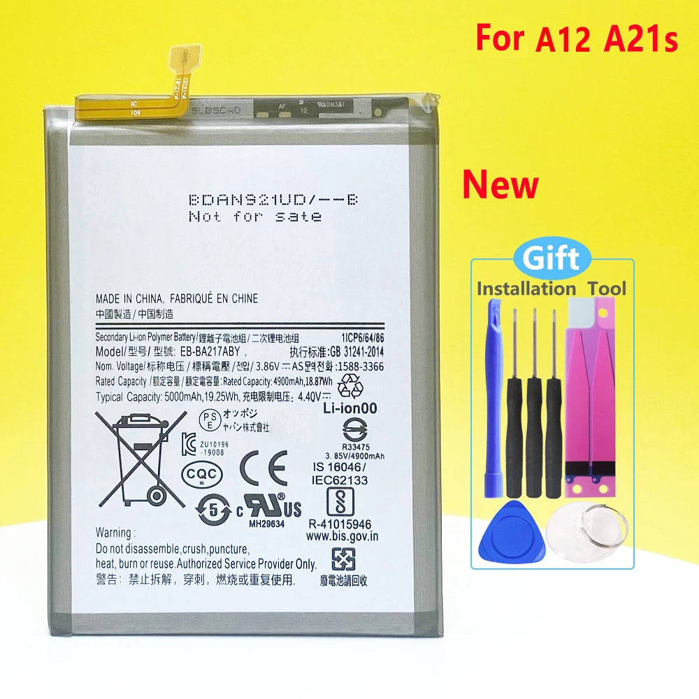 New EB-BA217ABY A12 Battery For Samsung Galaxy A21s SM-A217F/DS SM-A217M/DS SM-A217F/DSN a12 SM-A125FN A125