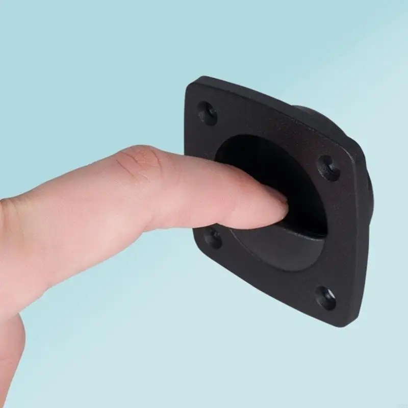 6XDF Black Coated Marine Hatches Lift Handle Steel Boat Hatches Pull Handle Yacht Deck Hardware Simple Use for Boat Deck Access