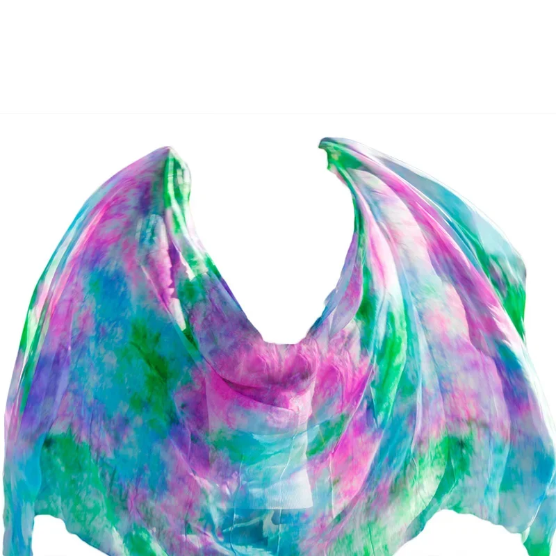 Handmade 100% Silk Belly Dance Veils | Gradient Color Customization Jazz Stage & Dance Wear Novelty & Special Use
