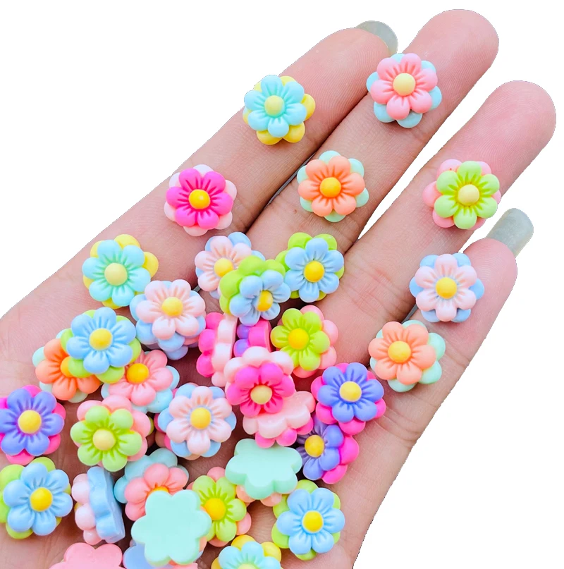 

20 Pcs New Cute Mini Kawaii Mixed Flower Flat Back Resin Cabochons Scrapbook Diy Party Wedding Hairpin Accessories Craft K78