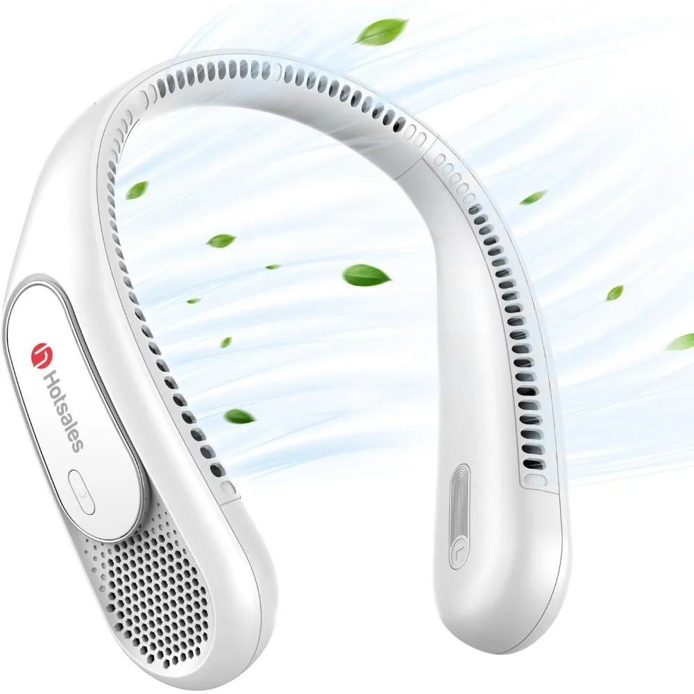 

Hands Free Bladeless Neck Fan Rechargeable 6000mAh 3 Speed Cooling for Travel Outdoor
