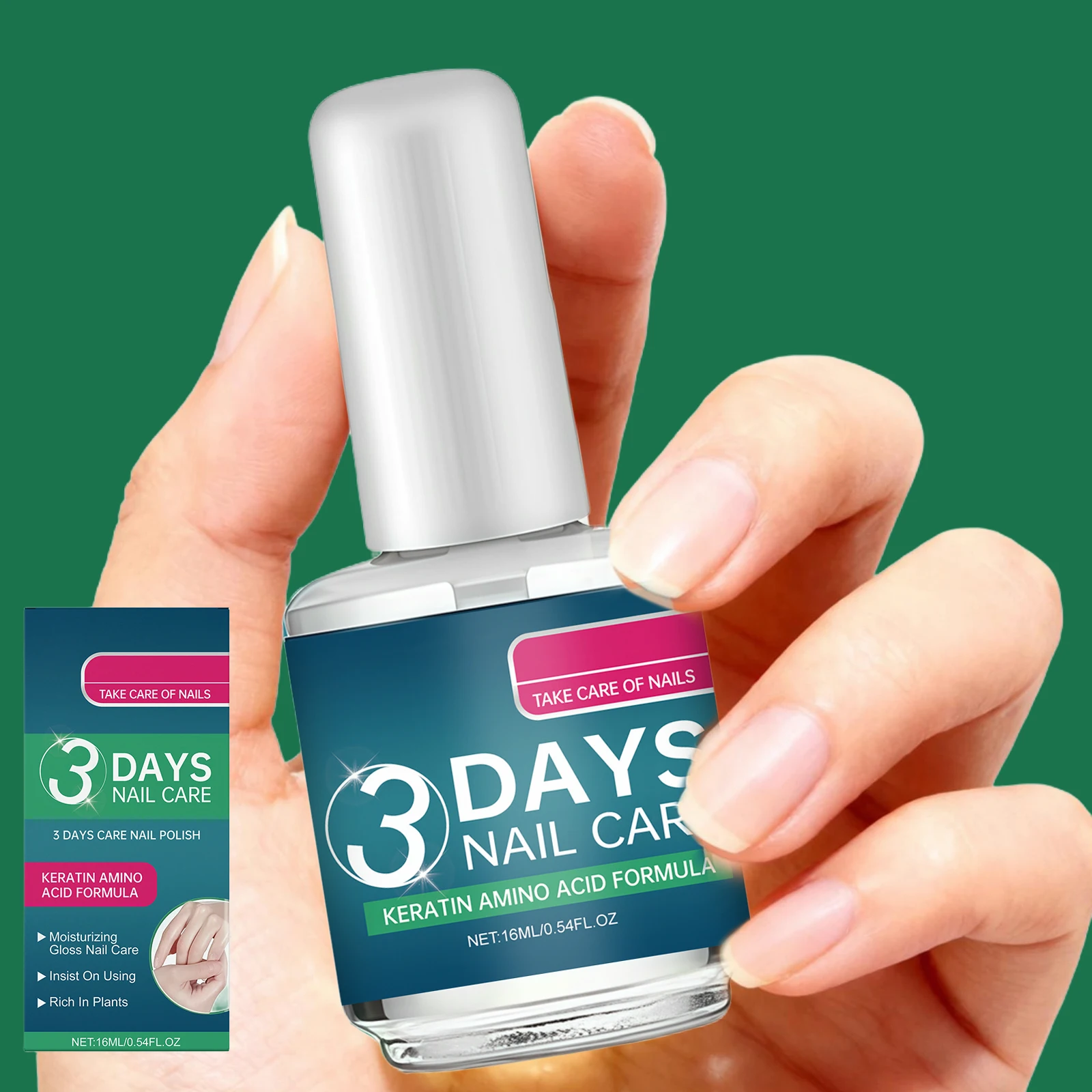 Nutrition Plant-Based Oil Amino Acid Formula Dry Brightening Nailpolish Deep Moisturing Strengthener Treatment Polish Nail Care