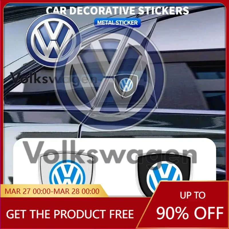

Emblems 2026 Hot For VOLKSWAGEN VW VW For Volkswagen New 3D Metal Car Body Fender Emblem Shield Stickers Decor Car Accessories F