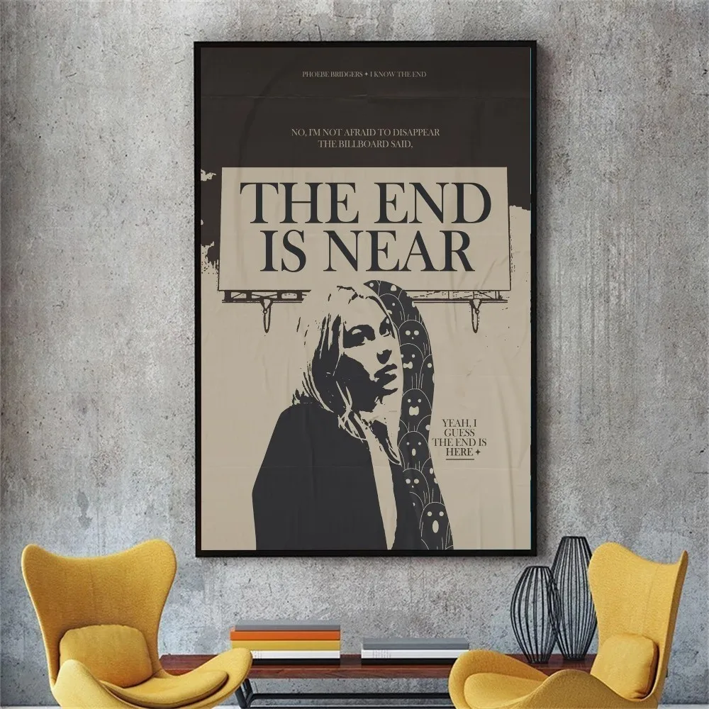 Singer Phoebe Bridgers Poster DIY Poster Kraft Paper Vintage Poster Wall Art Painting Study Stickers Big Szie Wall Painting