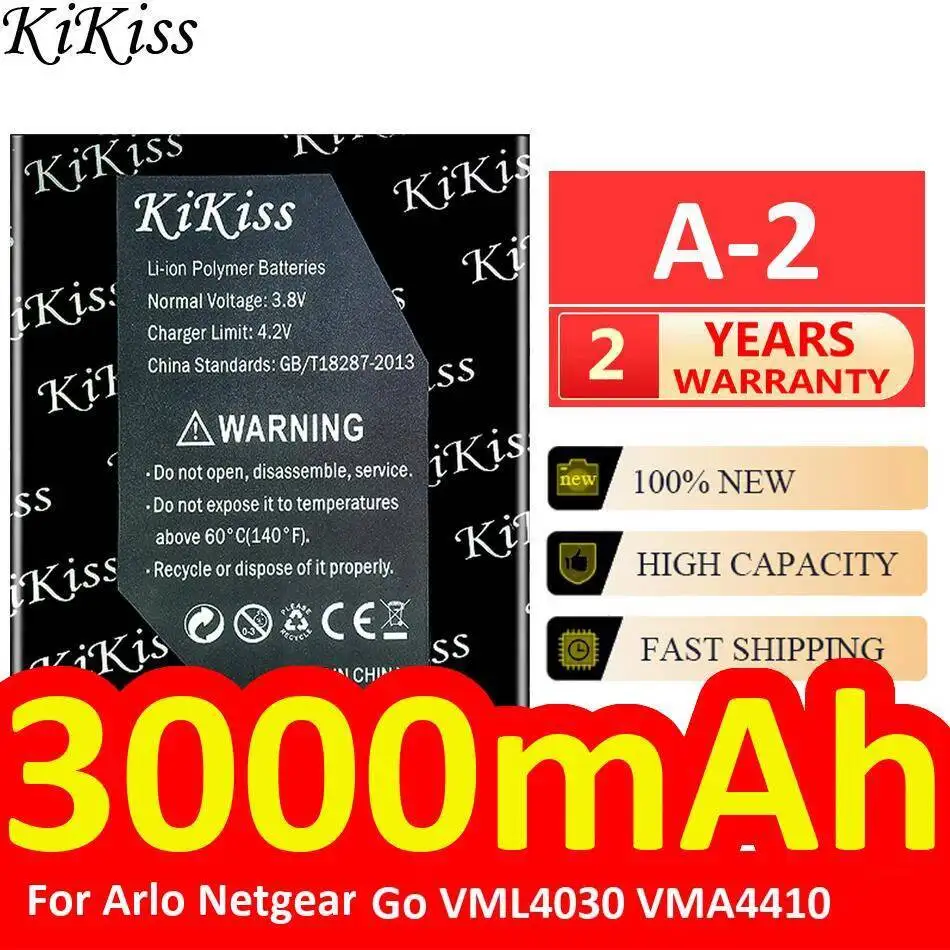 

Аккумулятор для камеры Arlo Netgear GO VML4030 VMA4410 A-2, хорошая низкотемпературная производительность, 3000 мАч
