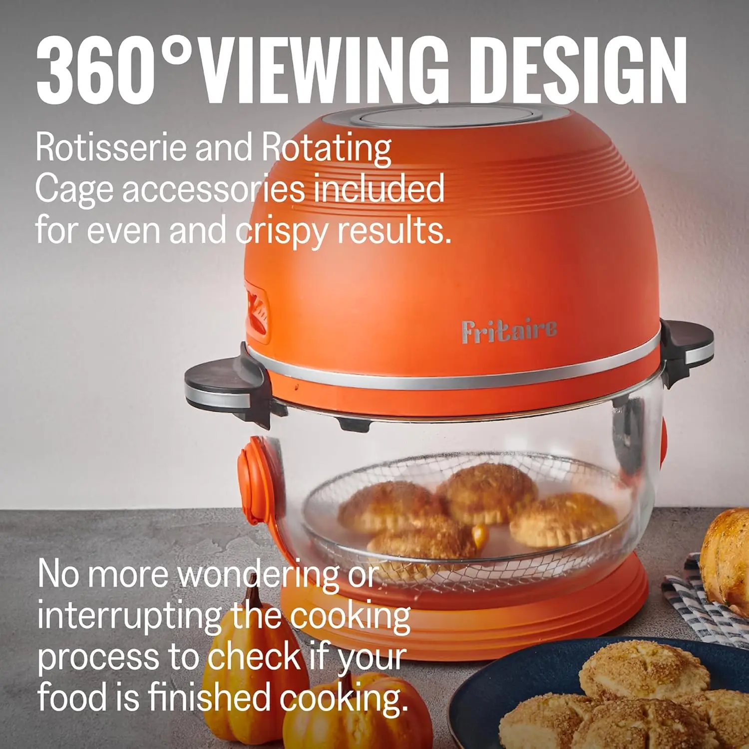 Glass  5 Quart w/ 360 Visibility, Self-Cleaning, 400F Vortex Air Fryer for Even Cooking,  -Free