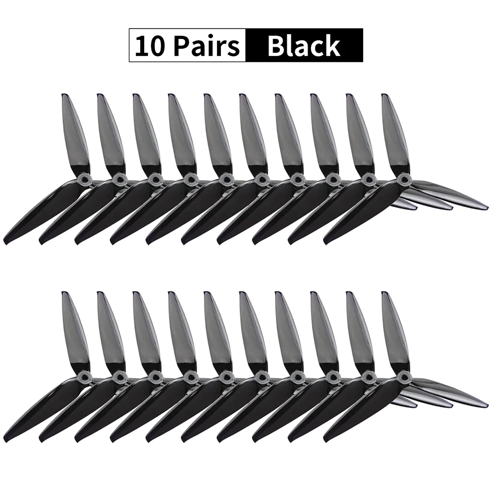 2/10Pairs 7X4X3 7040 Propellers 7inch 3-Blades Tri-Blade Props CW+CCW for RC FPV Racing Drone DIY Parts