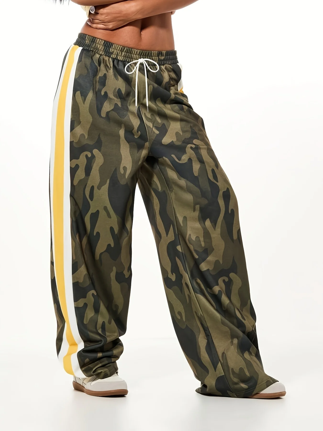 2026 Sommer Neue Camouflage-Hose mit Elastischem Bund und Seitenstreifen, Lose Passform, Hip-Hop Streetwear, Lässige Sporthose für Kinder – Detail 4