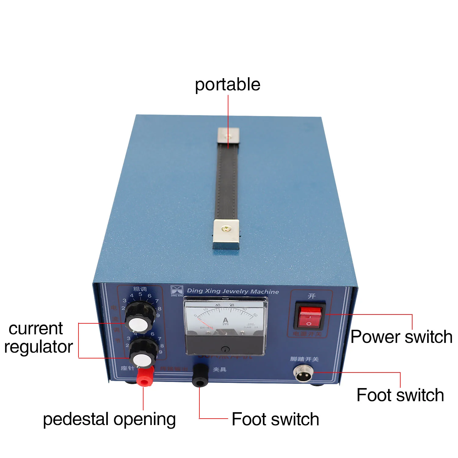 500W Jewelry Pulse Spot Welder DX-50A – Precision Welding Machine for Gold, Silver, Platinum, Palladium, 50A 110V/220V