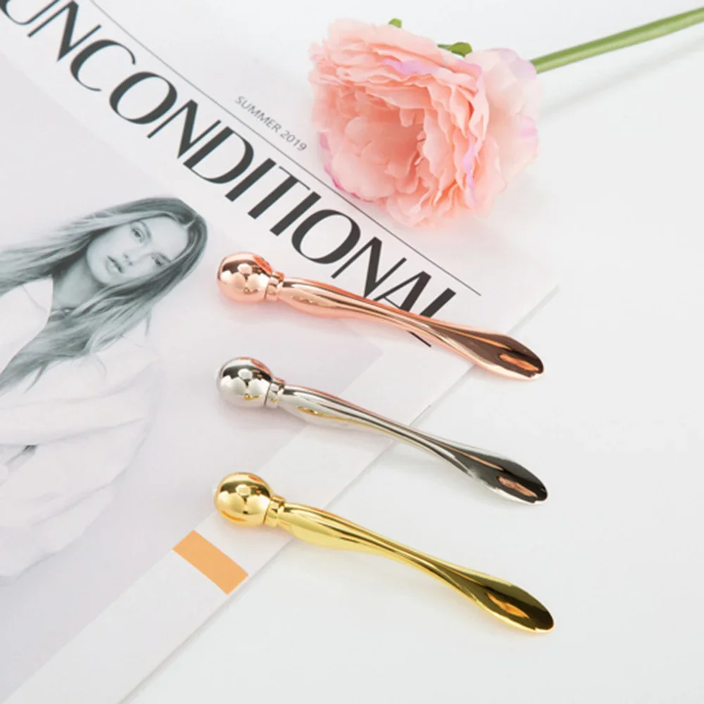 Crema de ojos de Metal, palo de masaje antiarrugas, aplicador de máscara, espátulas mezcladoras, barras de belleza para el cuidado Facial