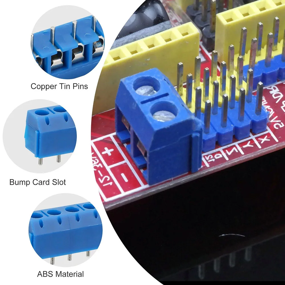 PCB Mount Screw Terminal Block Kit 5mm Pitch 100PCS for Arduino PIC LCD Modules Buzzers Oscillators and Adapters