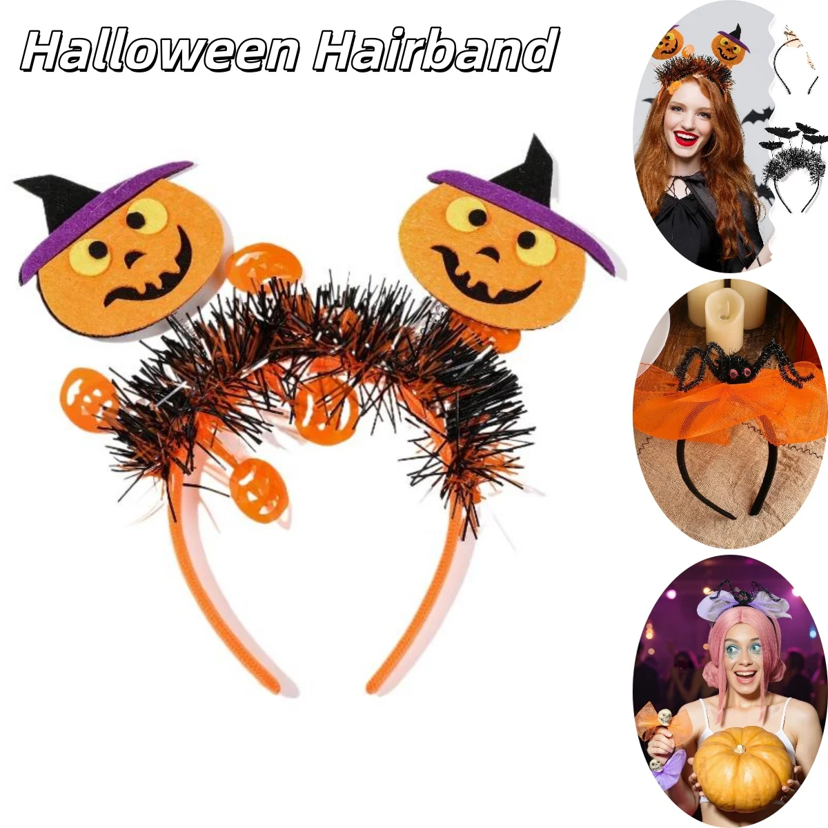 

Halloween Hairband Festival Hair Band Spider Ghost Cosplay Hair Hoop DIY Masquerade Party Hair Accessories Cute Halloween Gift