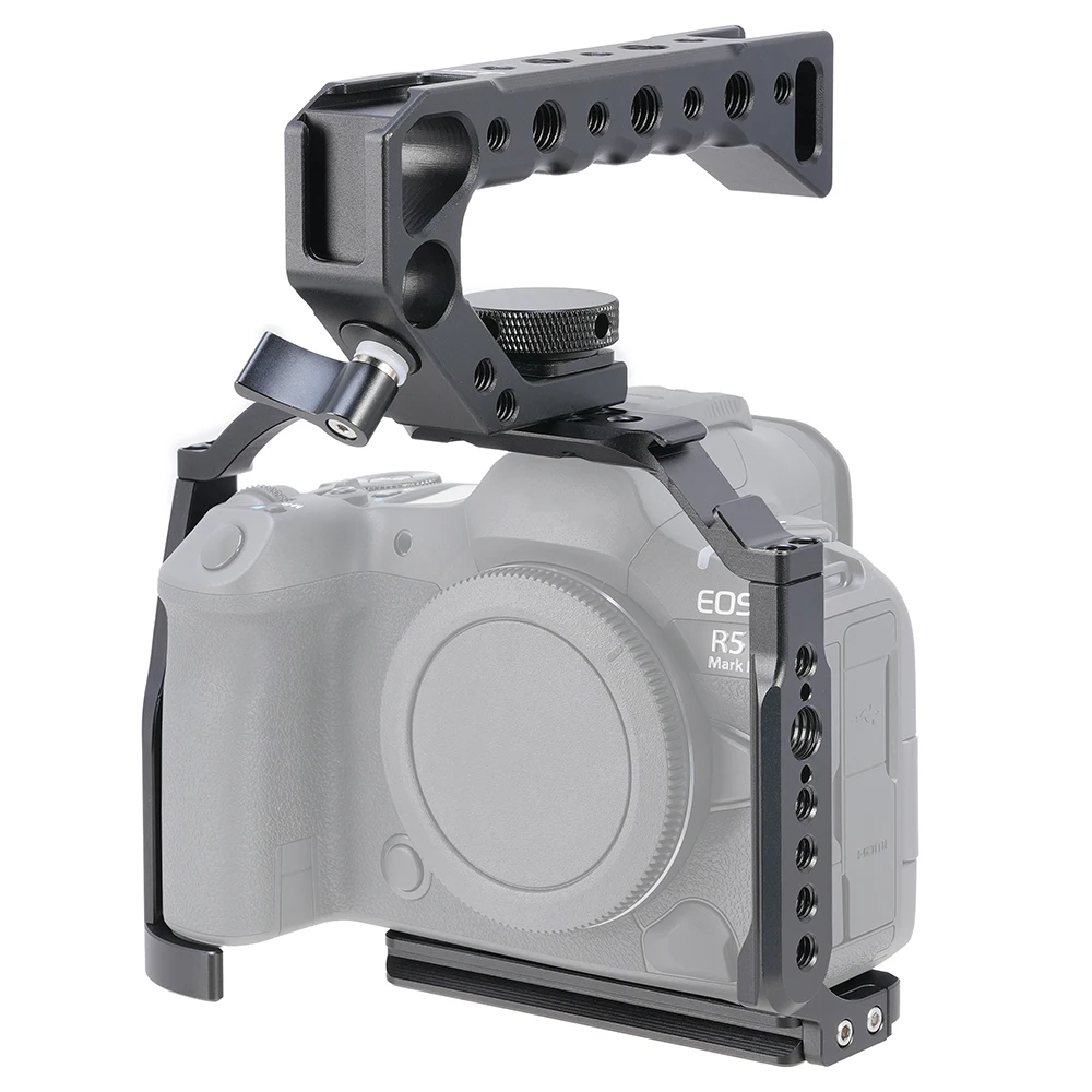FOTGA Camera Cage For Canon EOS R5 Mark II Portable Quick Release DSLR Photography Accessories Tempered Screen Protector Cage