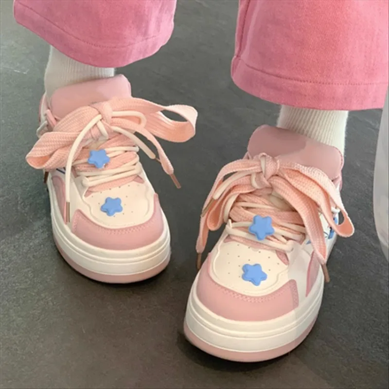 Kawaii Platform Sports Shoes Women's Sneakers Tennis Female Casual Flats Spring Summer Vintage Vulcanize Cute Lolita Korean