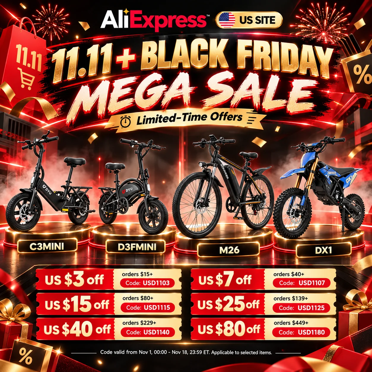 【1 Year Warranty】DYU M26 Electric Bicycle 1000W Peak Motor 36V 10AH Removable Battery Electric Bike 26 Inch City E-bike UL2849