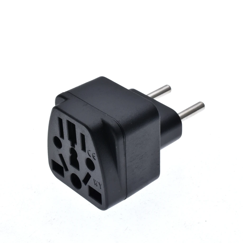 Adaptateur de prise Standard ue CEE7/16, 4.0MM, Type C, pour Europe, russie, turquie, indonésie et autres (WY-9C), certifié CE