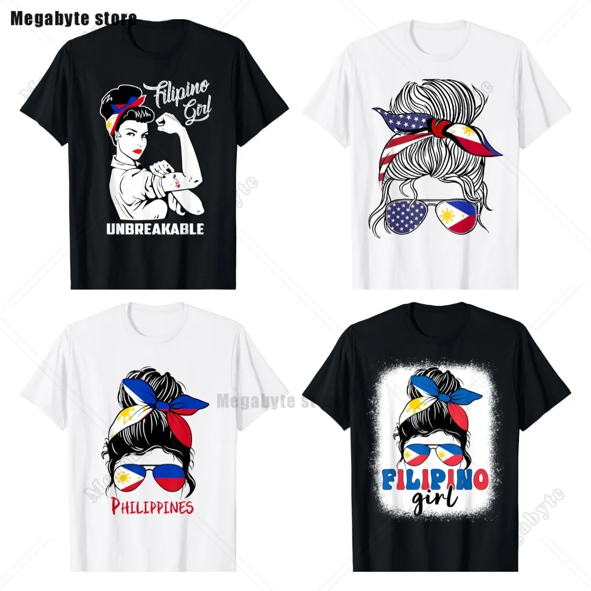 Filipino Girl T-Shirt Heritage Philippines Flag Gift T-Shirt Cotton Streetwear Short Sleeve Birthday Gifts T-shirt Mens Clothing