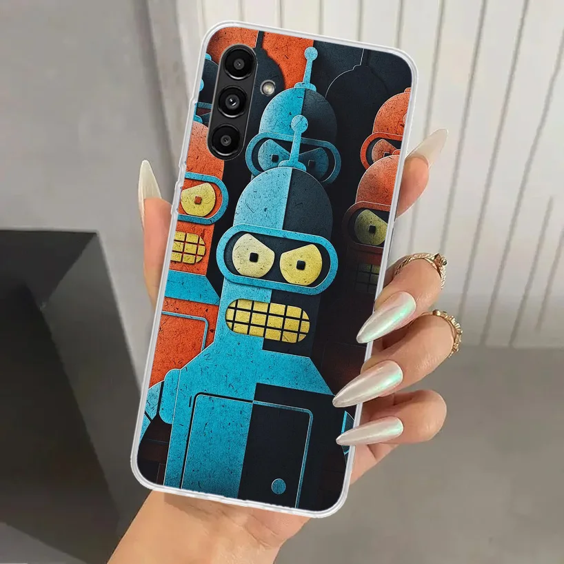 Cartoon F-Futuramas Phone Case for Samsung Galaxy A15 A25 A35 A55 A14 A24 A34 A13 A53 A12 A52S A23 A33 A24 A34 A03S A04S A02S A4