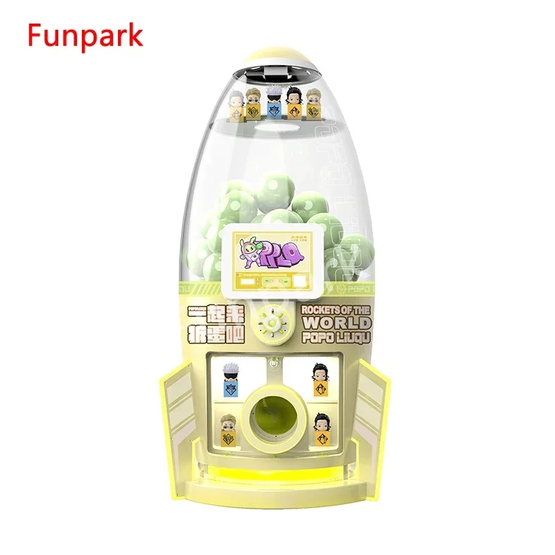 Funpark Coin Operated gahapon Twisted Egg Gumball Capsules Toys Or Bouncy Balls Vending Machine