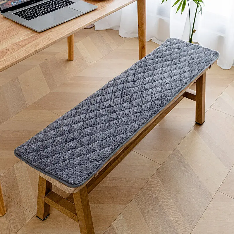 Thickened Plush Bench Cushion Mat Long Sofa Stool Seat Pat Non-Slip Autumn Winter Long Padded Bed End Cabinet Mat New