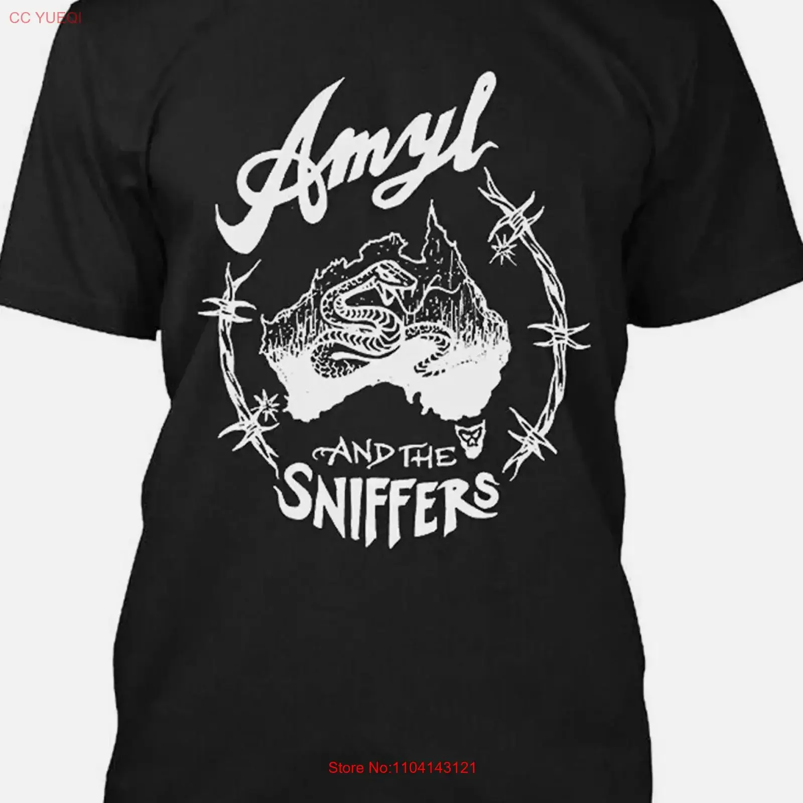 New Amyl And The Sniffers For Fans S 5XL T Shirt vintage Washed Soft Unisex Stretched homme designer clothes Casual fashion