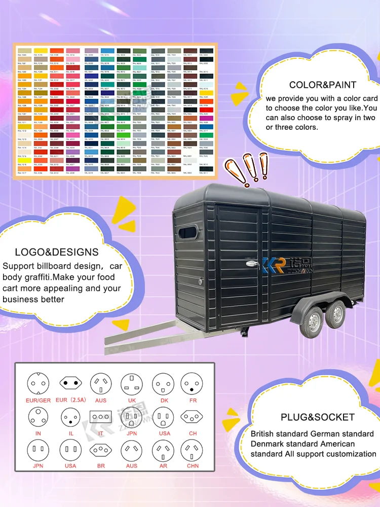 รถพ่วงสำหรับตั้งแคมป์เคลื่อนที่เคลื่อนที่ได้รถพ่วงสำหรับตั้งแคมป์ในร้านอาหาร