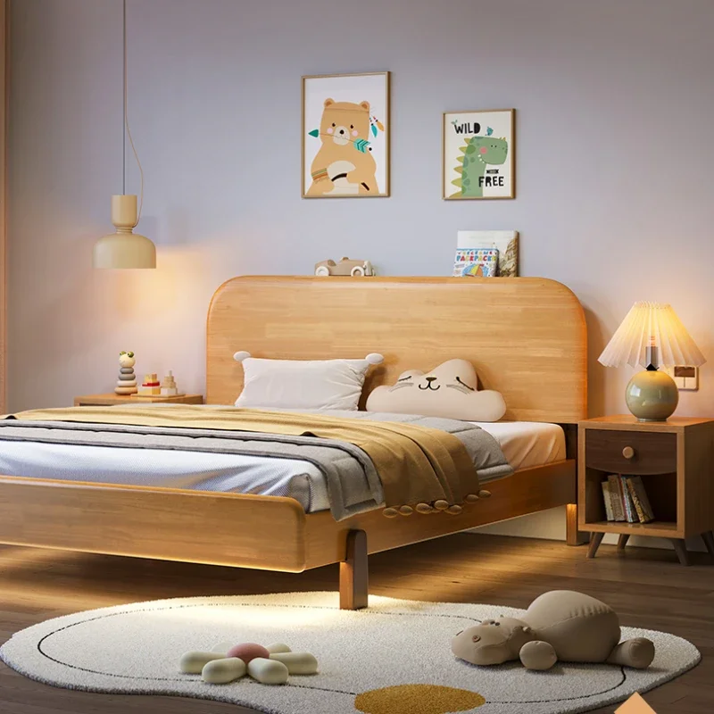Children Beds Pink Bed Kid's Girl Child Storage Baby Bassinets Toddler Bunk Kids Handrail Safety Boy Family Bedroom Furniture