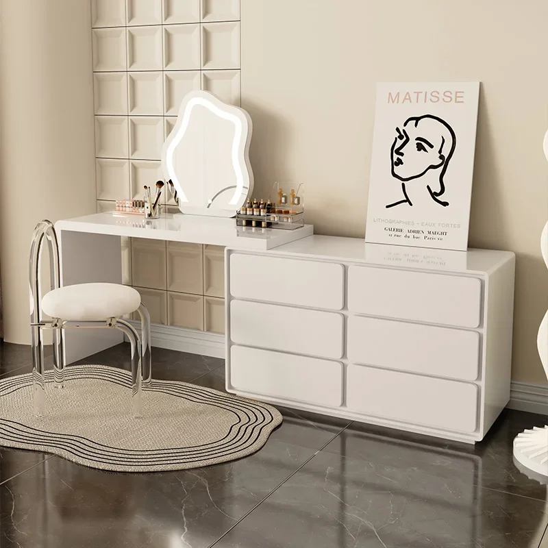 

Nordic Wood Mirror Vanity Tables Luxury Large Girls Dorm Unique Vanity Tables Space Saving Coiffeuse De Chambre Furniture