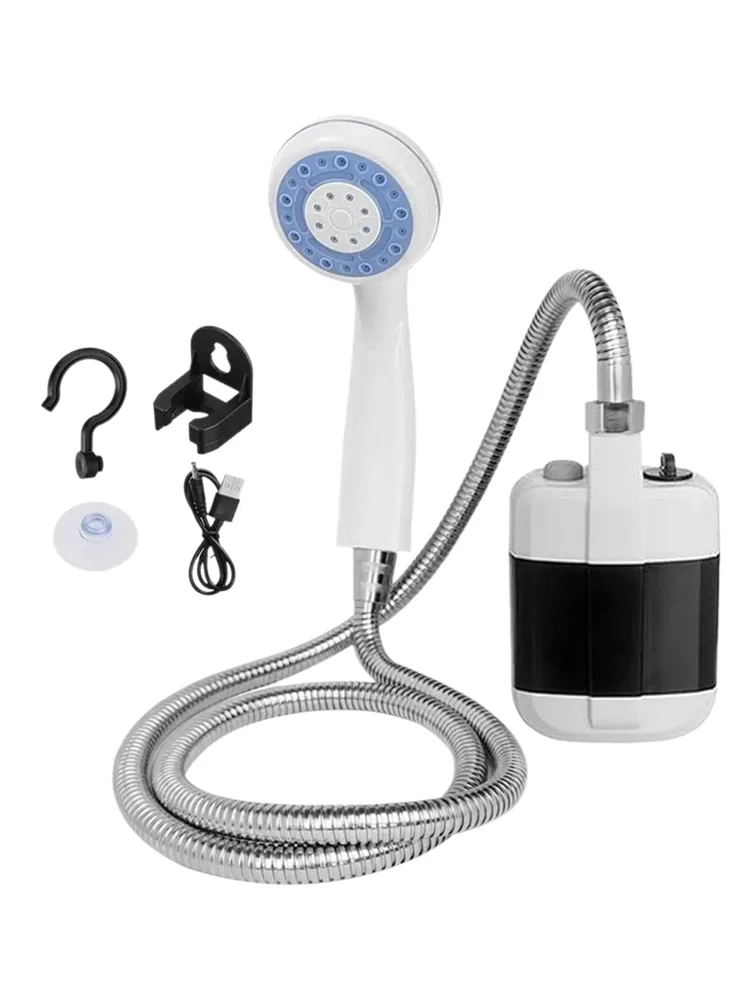 Portable Camping Shower Outdoor USB Rechargeable Electric Shower Pump for Camping Car Washing Gardening Pet Cleaning