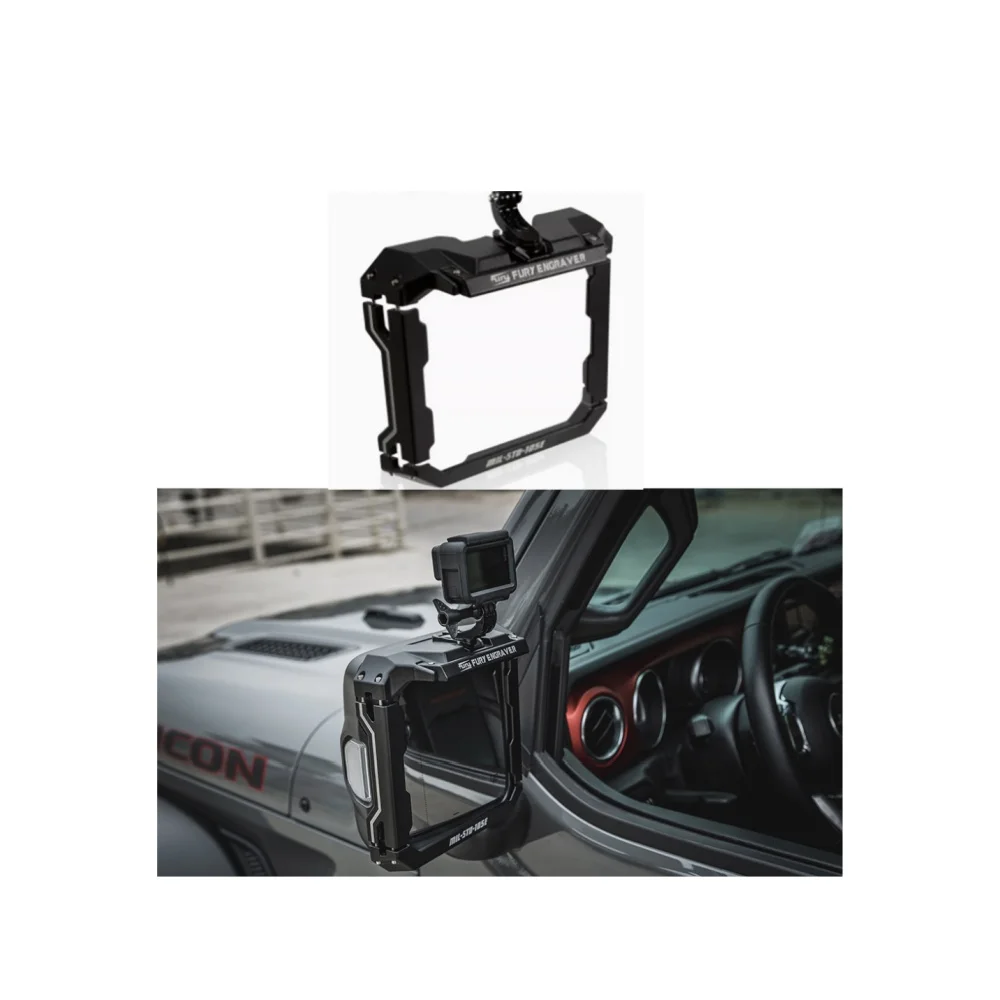 

Black Aluminum Alloy Multi-functional Rearview Mirror Rain Visor Side Mirror Rain Guard for jp for wrangler JL 2018+ F2007