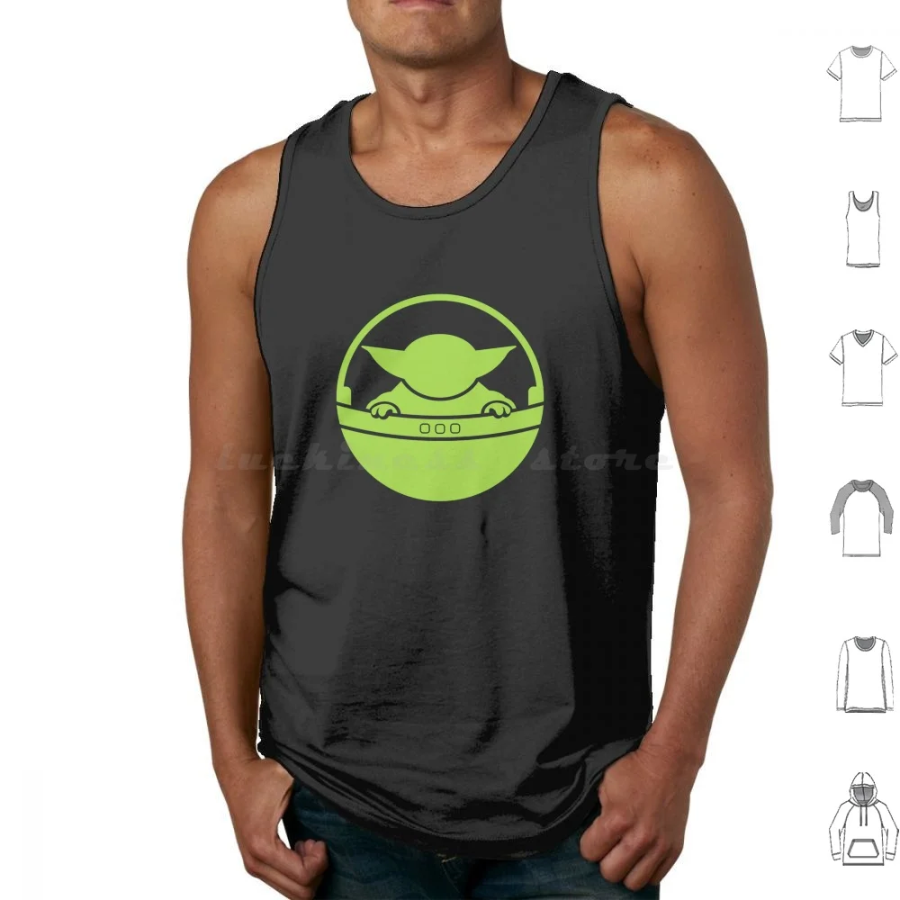 Baby On Board Minimalistic Green Tank Tops Vest Sleeveless Baby Funny Parody Car Sw Jedi Stars Series Netflix Beautiful