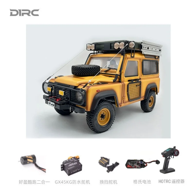 

D1RC 1/10 D90 Camel Cup II Металлическая коробка передач RC Автомобиль с дистанционным управлением Альпинистская рама Открываемые двери для мальчиков и хоббистов